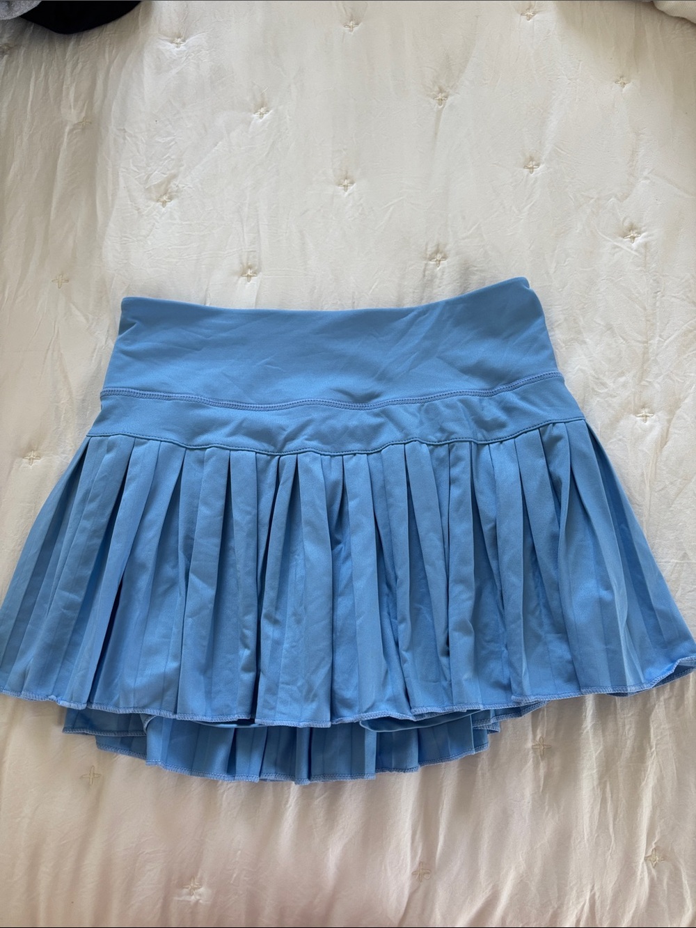 Gold hinge Light Blue Pleated Women’s Skirt